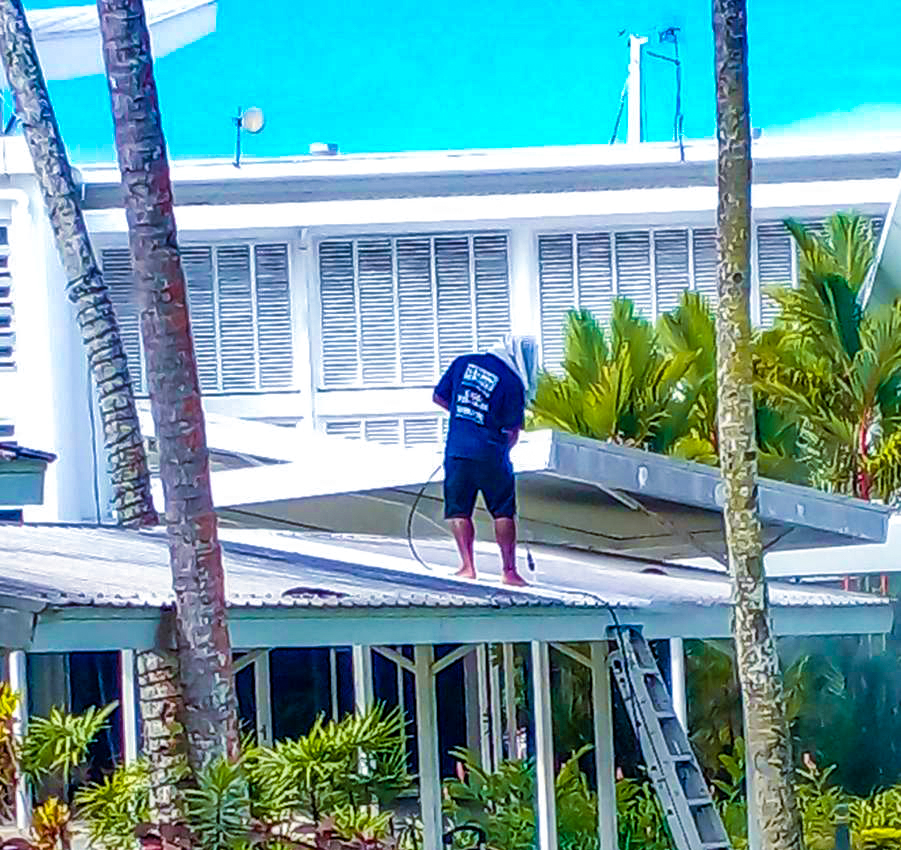 The Pearl Resort roof cleaning